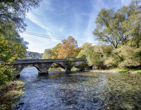 Karađozbeg bridge with cobblestones